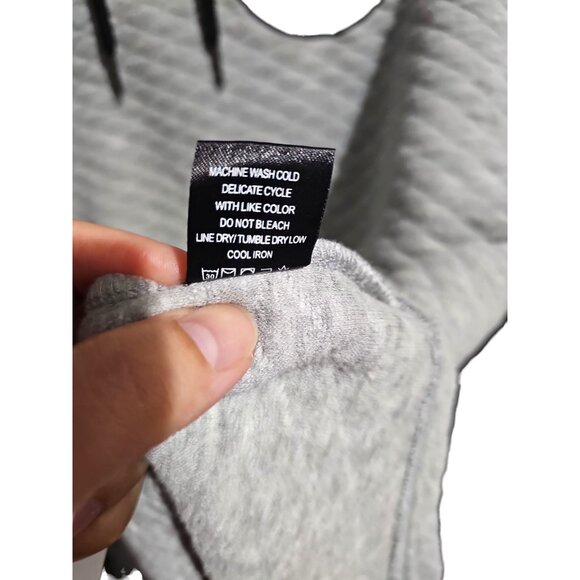 Barstool Sports Premium Quilted Men's Hoodie Elbow Patch Gray Size Large - Picture 7 of 8